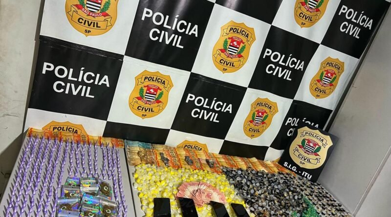 Polícia Civil prende dois suspeitos de tráfico e apreende grande quantidade de drogas em Itu